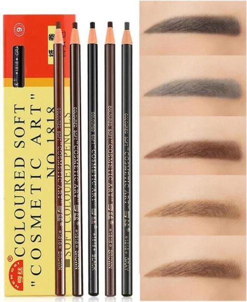

professional hengsi 1818 eyes makeup waterproof eyebrow pencils black brown natural eye brow pen make up4950796