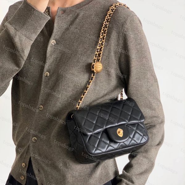 

womens fashion cf designer bags lambskin real leather lady luxury crossbody bag chain flip purse gold ball channel bags classic flap messeng