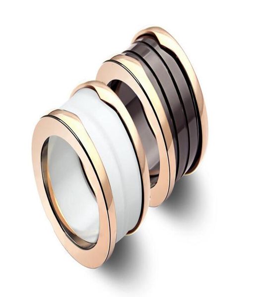 

european and american fashion ceramic ring arc version inside lettering black and white ceramic thread couple ring2690623, Golden;silver