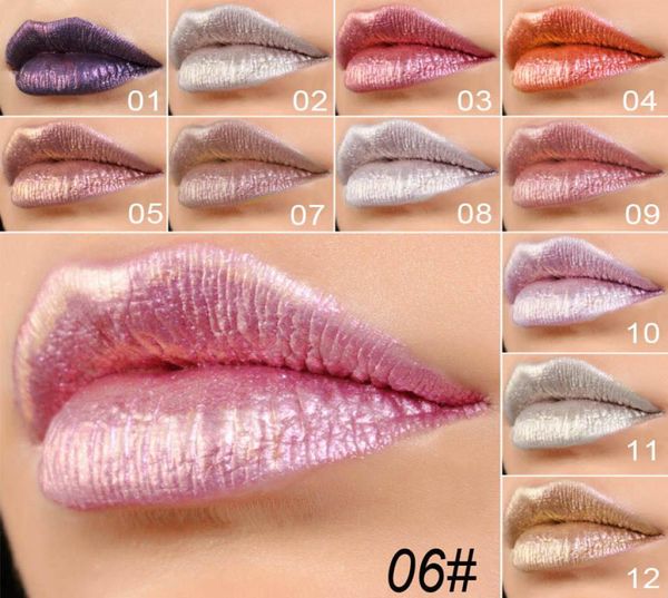 

cmaadu shimmer lip gloss beauty girl diamond glitter tint waterproof long lasting 12 color gold flash liquid lipstick4083347