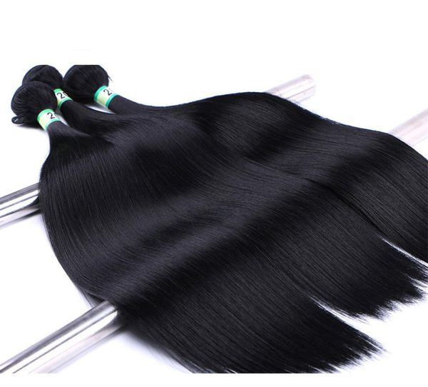 

ladies silky straight bulks 12 sizes whole black hair raw extensions weave wefts bulk head resistant african synthetic hair we1305753