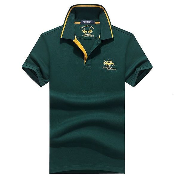 

men's polos men's 100 cotton embroidered polo shirt 2023 summer high end business casual lapel short sleeve t shirt 230630, White;black