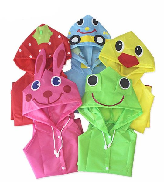 

kids rain coat animal style children waterproof raincoat rainwear cartoon kids raincoats 5 colors m31918539200, Red;brown