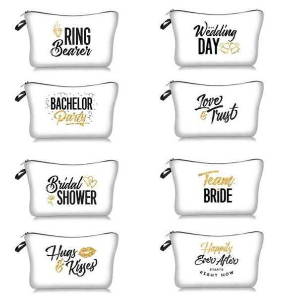 

mpb014 3d print words diy white cosmetic bags fashion travel makeup bag organizer make up case storage pouch beauty kit wash bag7035868
