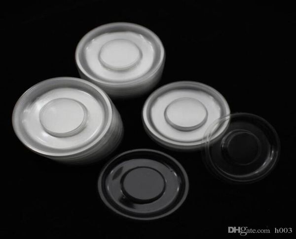 

100pcs whole circle round clear lash trays plastic transparent blank holder tray for eyelash packaging box case container5326373