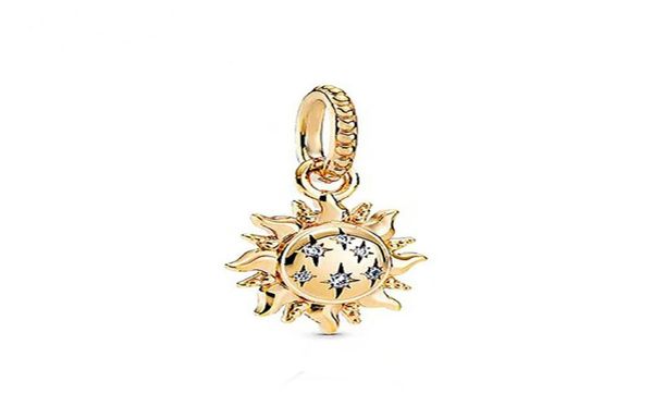 

authentic 925 sterling silver bead sparkling sun dangle charms pendant beads fit brand charm bracelet diy jewelry2561760, Black