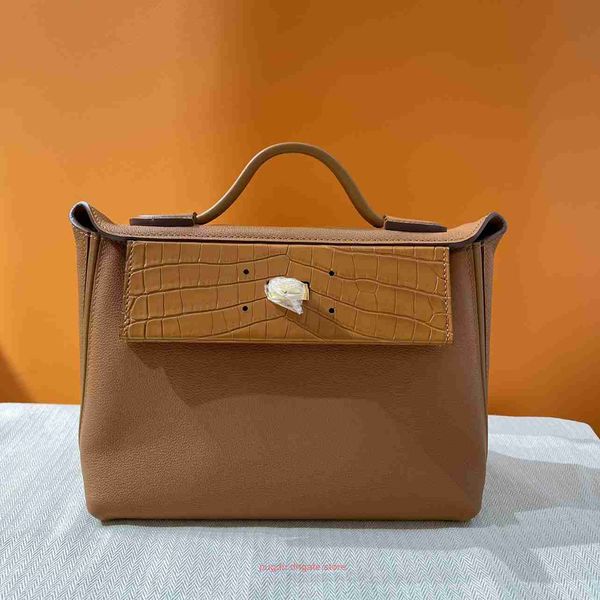 

designer h home 2424 tote bags 2424mini womens business style backpack with crocodile leather and cowhide wax thread handsewn great di with