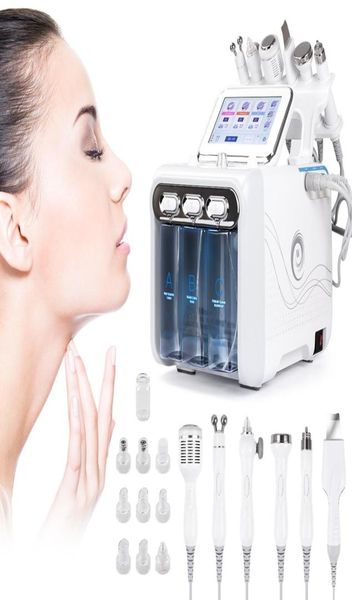 

6 in 1 water oxygen jet aqua peeling hydra beauty facial skin deep cleansing machine professional hydro dermabrasion spa salon5636441, Black;white