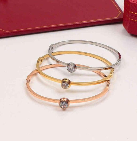 

kajia single diamond nail bracelet kashi titanium steel bracelet couple jewelry gift traceless9917750, Black