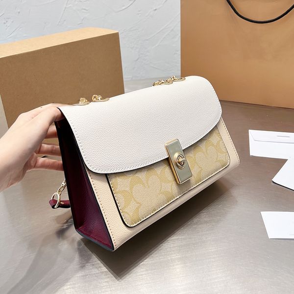 

classic style designer shopping chain camellia crossbody women leather coac lane parker daily handle bags shoulder pursrs special gift hobos