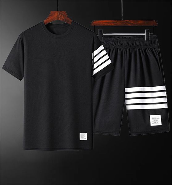

men's tracksuits outfits new pattern designers tracksuits summer suits t shirt seaside holiday shirts shorts sets -3xl as15, Gray