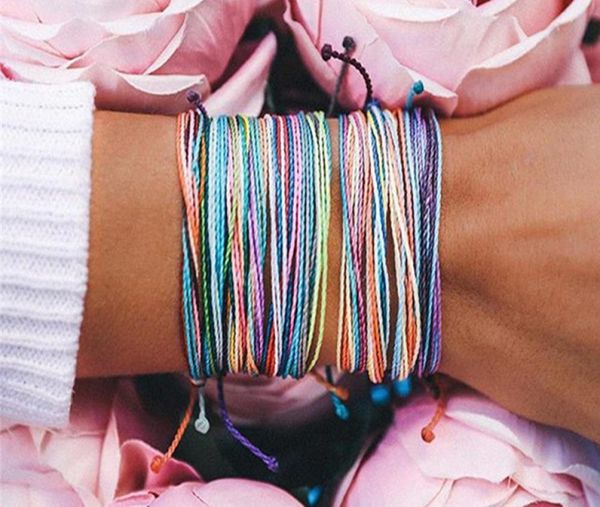 

wax thread woven bracelets handmade multilayer friendship jewelry wax string bracelets multicolour adjustable braided bracelet zzh4494013, Red;brown