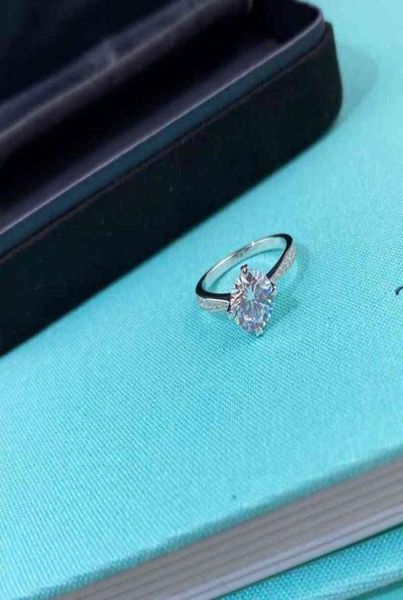 

s925 sterling silver four claw side diamond ring silver plated korean fashion jewelry simple ziron7906625