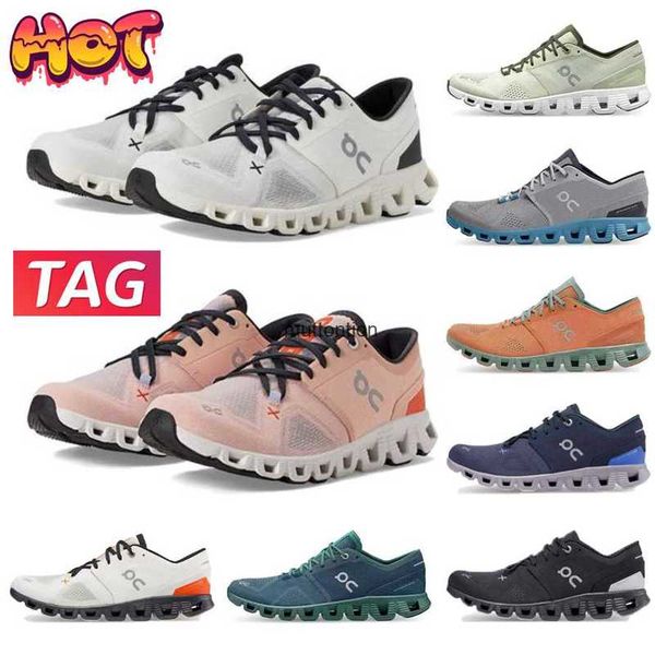 

mens running shoes on running cloud x 3 black white ash orange aloe storm blue rust red rose sand midnight heron fawn magnet fashion women m