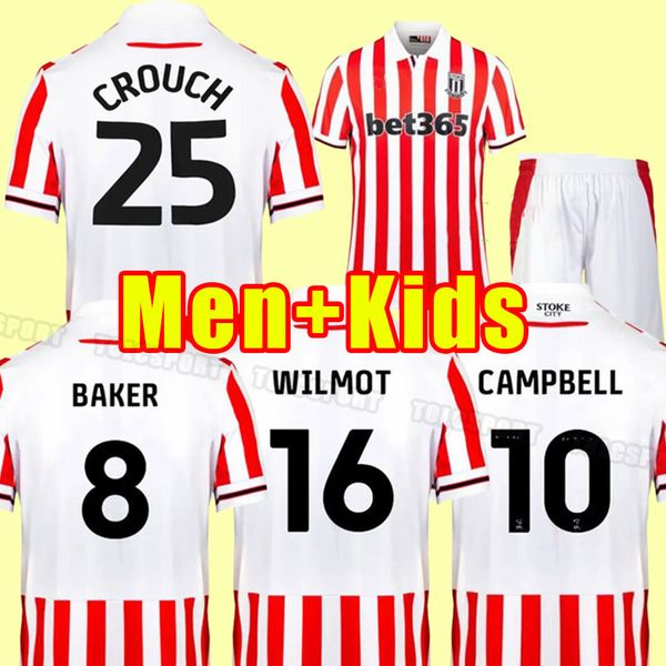 

stoke city 2023 2024 soccer jerseys mikel cambell smith fletcher powell brown clucas jersey 23 24 men kids football shirts kids kits uniform, Black;yellow