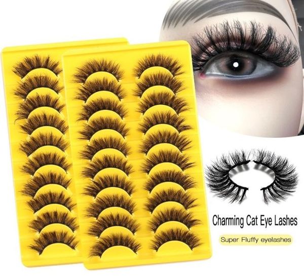 

thick natural mink false eyelashes soft vivid handmade reusable multilayer 3d fake lashes extensions curly crisscross full strip6281051