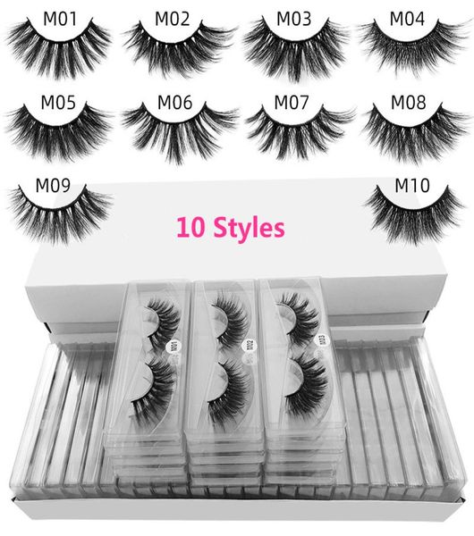 

10 styles 15mm lashes 3d mink eyelashes custom private label natural long fluffy eyelash extensions soft lashes packa8020656