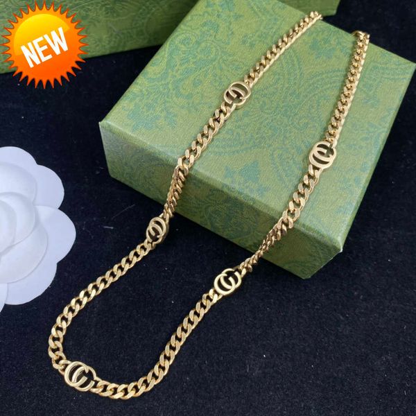

hip hop fashion necklace designer gold mens and womens necklace g jewelry fashion necklace gift trend chain ing, Silver