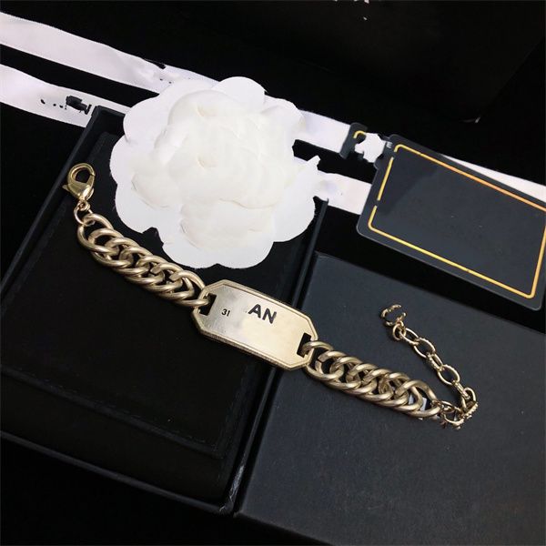 

20 style luxury charm metal bracelets letter ccity designer mens cuff brand women chain bracelet letter c gold jewelry accessory 44, Golden;silver