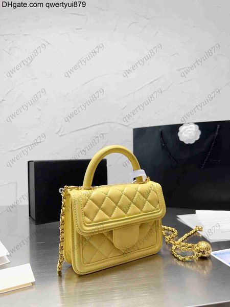 

womens fashion golden ball small square bag classic diamond goldern chain shoulder bag sheepskin pattern designer bag mini flap handbags 18c