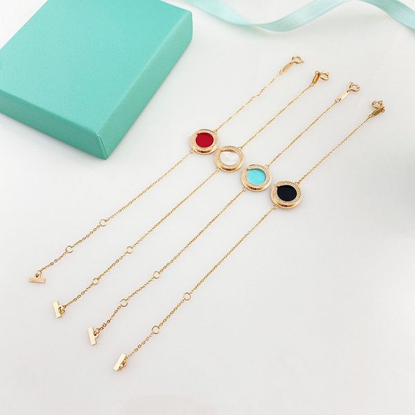 

high edition titanium steel charm bracelets love bracelets for women girls ladies gift designer jewelry classic design fashion elegant origi, Black