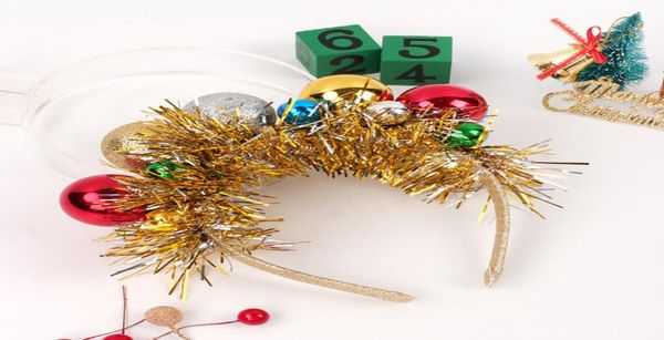 

xmas girls colorful ball sequins ribbon hair sticks children christmas party accessories boutique kids princess hairbands q24160592, Slivery;white