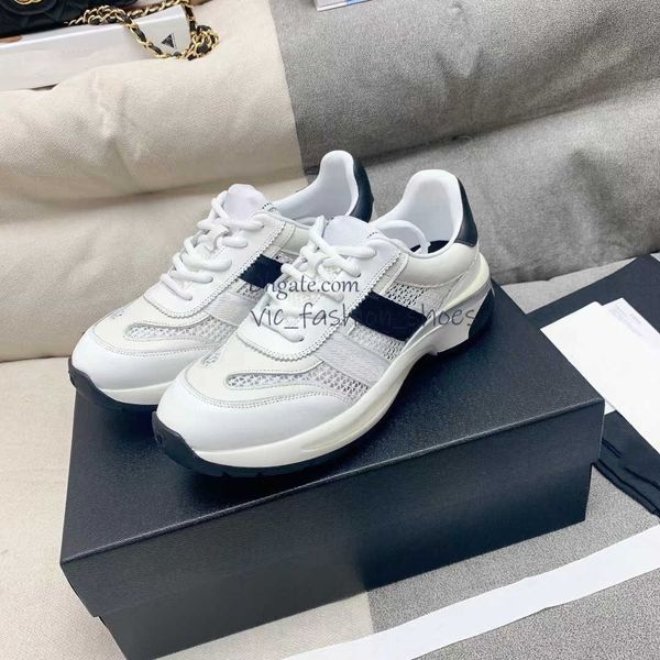 

7a 2023 new designer running shoes fashion channel sneakers mens and womens luxury sports shoe new casual trainers classic sneaker ccity dfv, Black