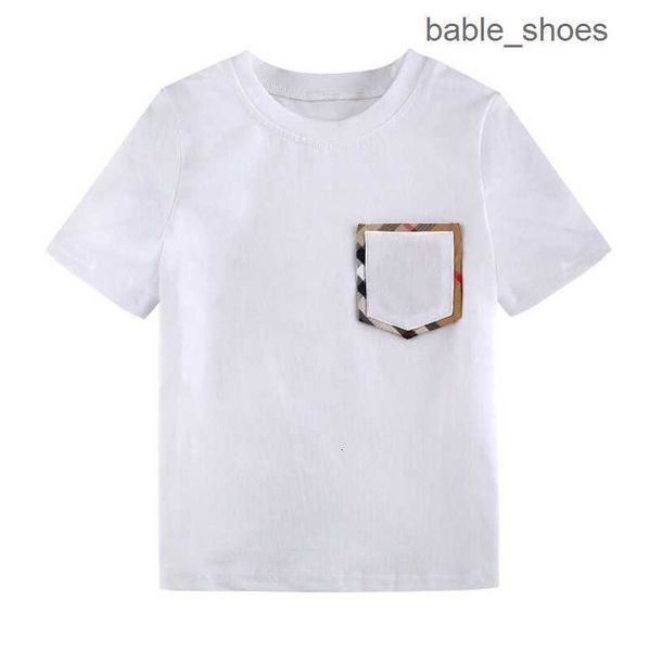 

summer boys girls t shirts baby round neck short-sleeved t-shirts white cotton leisure t-shirt kids casual tees children shirt 2-8t, Blue