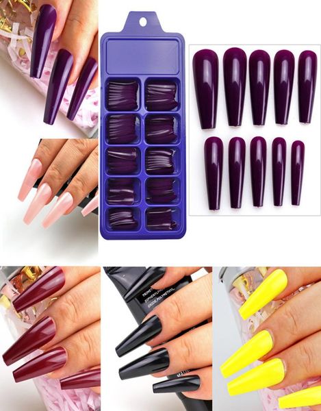 

100pcsset full cover matte false nail tips nail art manicure matte tips for false fake nails extension for false nails6063742, Red;gold