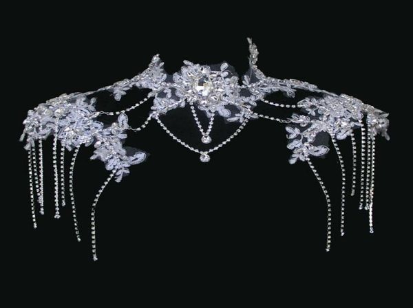 

shinning white beads bridal shoulder chain bridal jewelry bridal wedding accessories j7140054617026