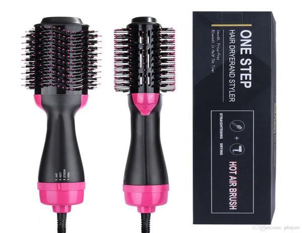 

one step hair dryer and styler hair dryer brush 3 in 1 air brush negative ion hair dryer straightener curler 10pcs dhl8598554