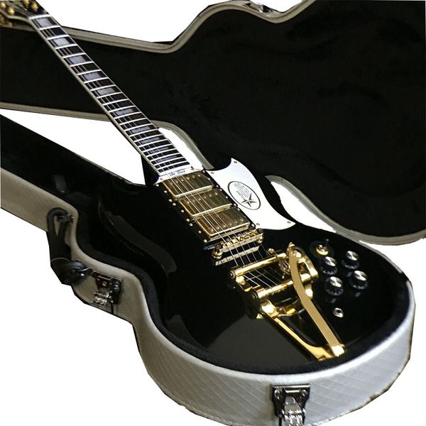 

guitar production plant custom made standard black jazz electric guitar