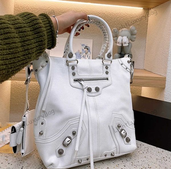

b brand designer motorcycle wallet high capacity tote rivet handbags fashion men women leather luxury crossboby shoulder bag classic female