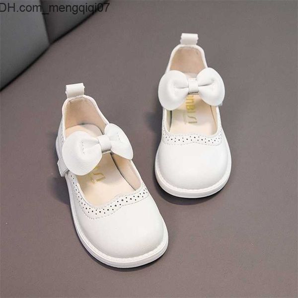 

sneakers spring autumn children baby bowknot princess leather shoes for kids girls 220708 z230701, Black;red