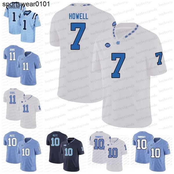 

custom football jersey 7 sam howell 10 mitchell trubisky 41 kedrick bingley 39 zavion woldu 52 jonathan adorno milad aghaiepour marcus, Black