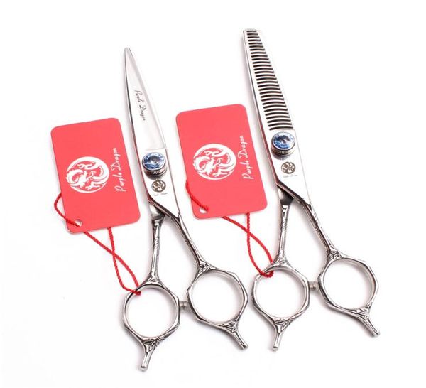 

6quot 175cm jp 440c purple dragon brand cutting shears thinning scissors salon hairdresser039s scissors salon hair scissors 9302535