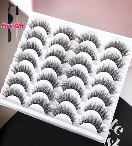 

false eyelashes 51214pair natural fake eyelash 3d mink handmade faux cils makeup dramatic lashes extension whole maquiagemfa9421315