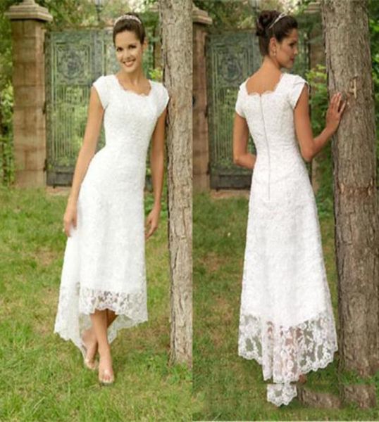 

vintage full lace hilo wedding dresses with scoop neck selling short sleeve wedding dress bridal gowns9985062, White