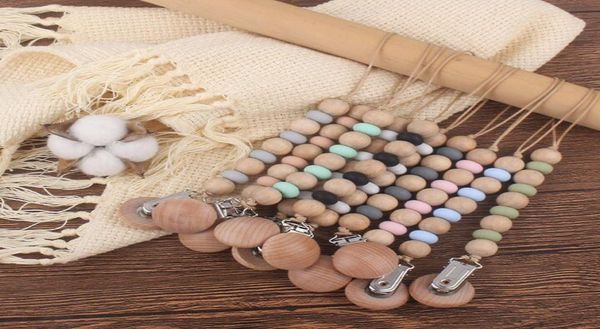 

safety silicone beech wooden baby infant toddler dummy pacifier soother nipple clip chain holder strap chew teether teething3903108