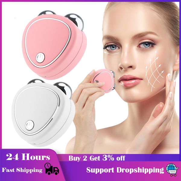 

face care devices ems microcurrent massager lift machine roller skin tightening rejuvenation wrinkle remover beauty device tool 230701