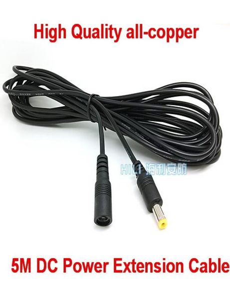 

100pcs dc power female to male plug cable adapter dc extension cord 5 3 1 meter 55mm x 21mm fedex dhl 6700443