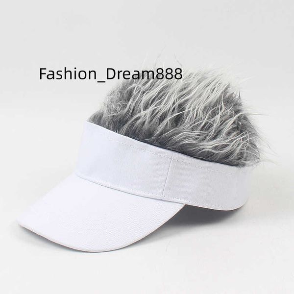 

kids hairpiece sports sun cap peaked hats street style half wig baseball caps, Blue;gray