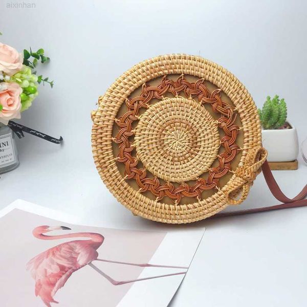 

tengbian handmade bill of lading shoulder oblique straddle sen series basket style women's bag round vietnam