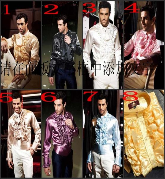 

new arrival wedding bridegroom shirts long sleeves formal party prom men shirts groomsmen evening shirts no165930777, White