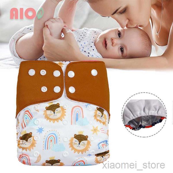 

cloth diapers cartoon lion printed eco-friendly pocket nappy washable toilet training pant reusable infant cloth diaper baby shower gift 0-3