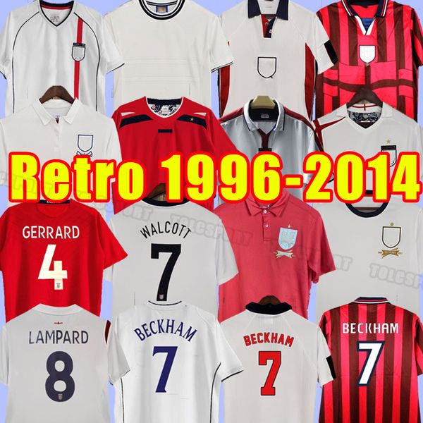 

england soccer jerseys blackout kits beckham gascoigne owen gerrard retro football shirt barnes mash up fowler robson scholes5 07 08 10 09 1, Black;yellow