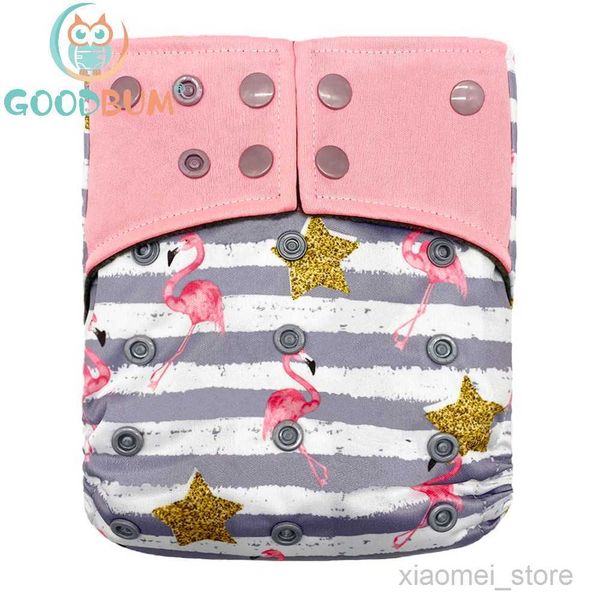 

cloth diapers goodbum new pink flamingo washable reusable cloth diaper adjustable bamboo charcoal 3-15kg baby diaperhkd230701