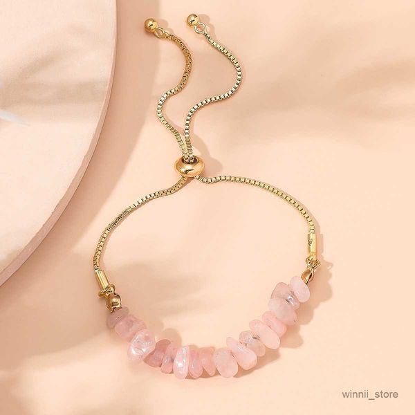 

charm bracelets natural stone charm bracelet healing chakra stone link chain bracelets women r230701, Golden;silver