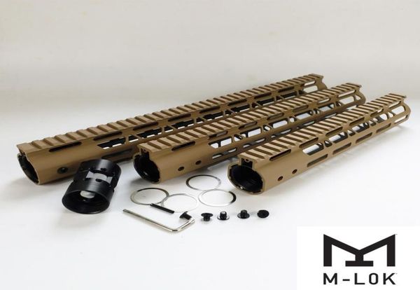 

101215 inch mlok handguard light design fit ar15 223556 tan color alunimum barrel nut6021206
