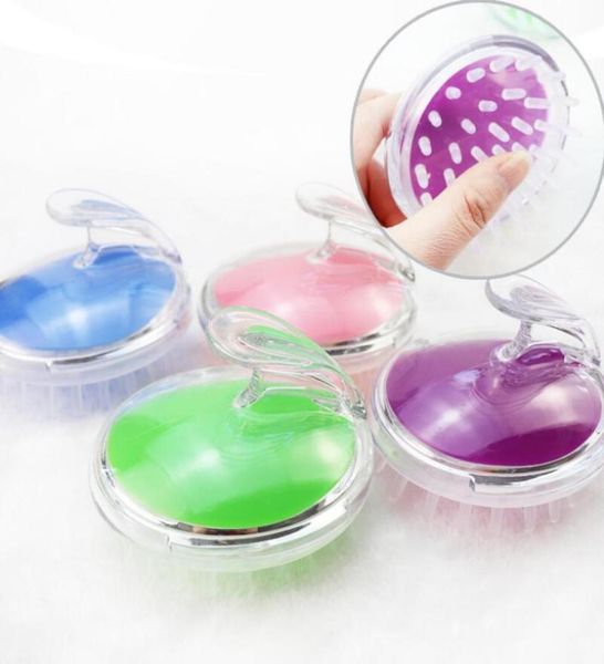 

new arrival 4 color head scalp massager magic shampoo bath massage brush head hair care vibrating brush7056955, Silver